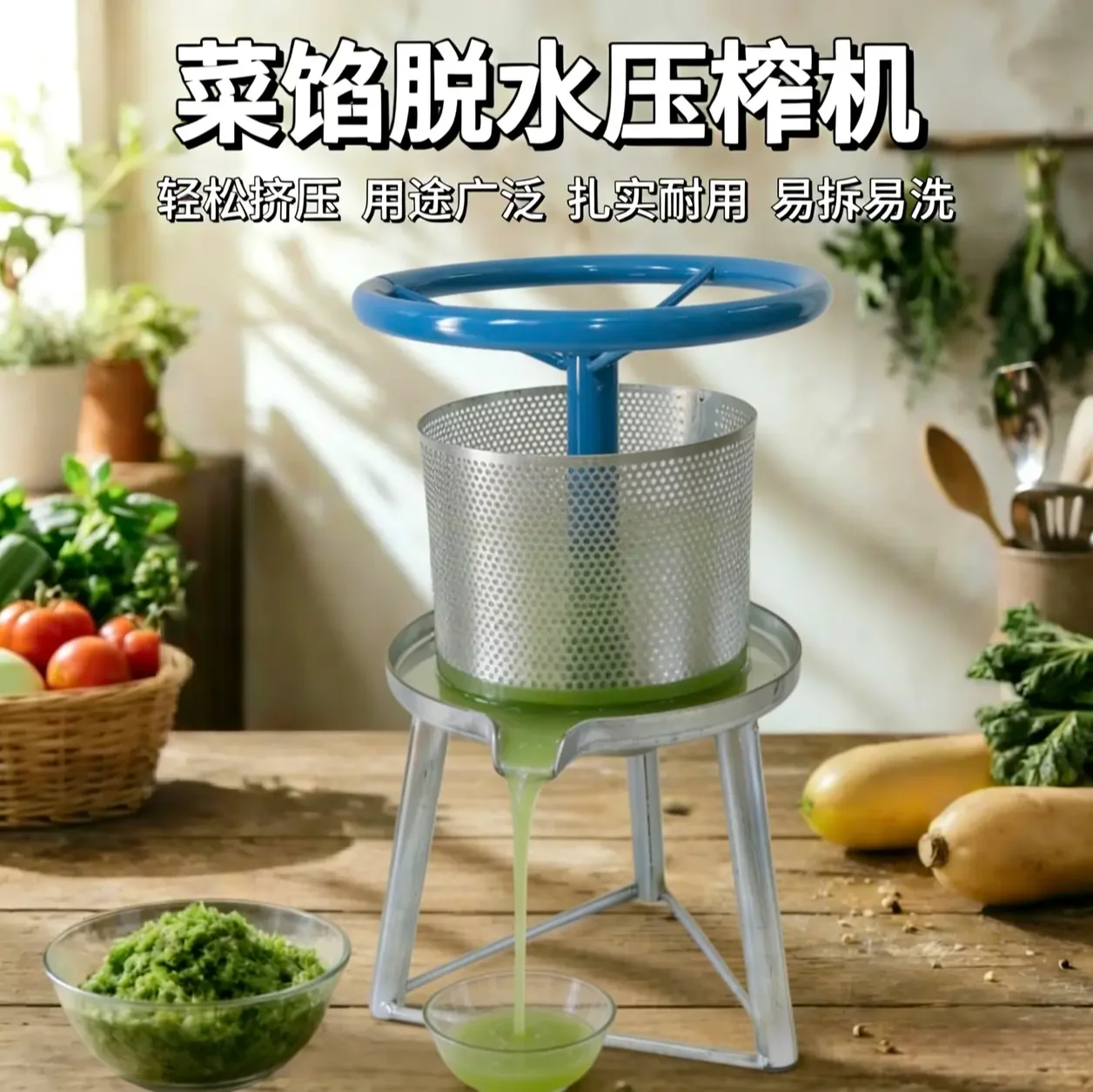 Household Oil Press Oil Press Small Press Pig Oil Residue Fat Residue Cake  Manual Vegetable Stuffing Squeezer Juicer