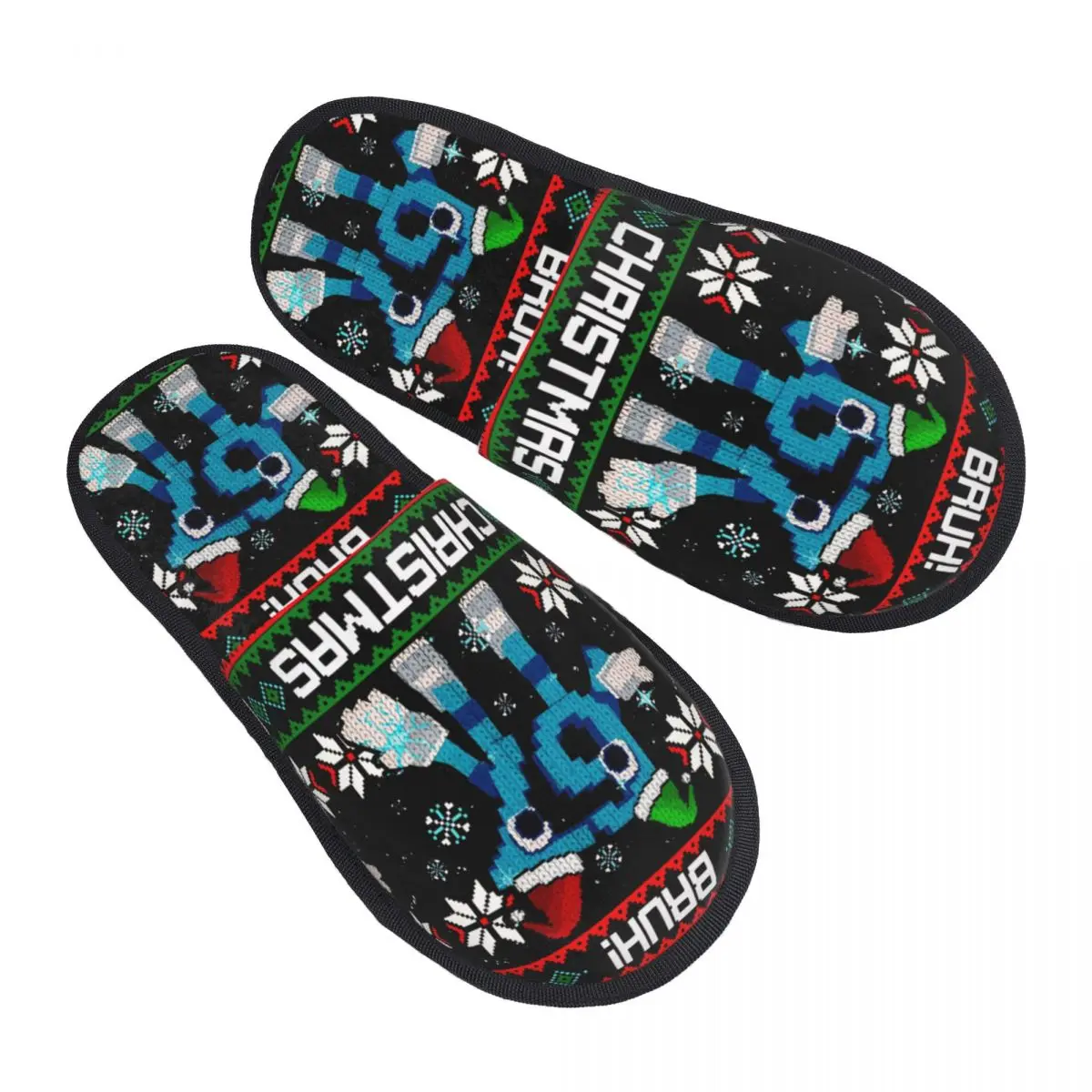 

Christmas Bruh 67 Six Seven 6 7 Italian Brainrot Meme House Slippers Non-skid Soft Memory Foam Cotton Slippers Indoor