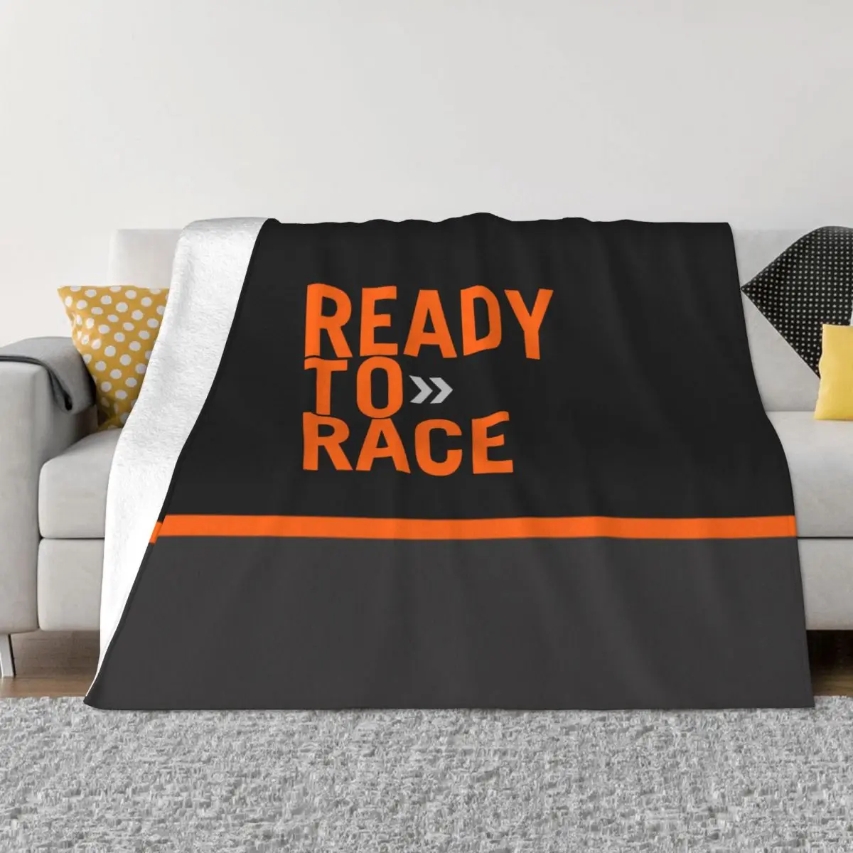 Motorcycle Racing Throw Blanket Flannel Summer Bedding Motor Ready To Race Enduro Cross Throw Blankets Relax