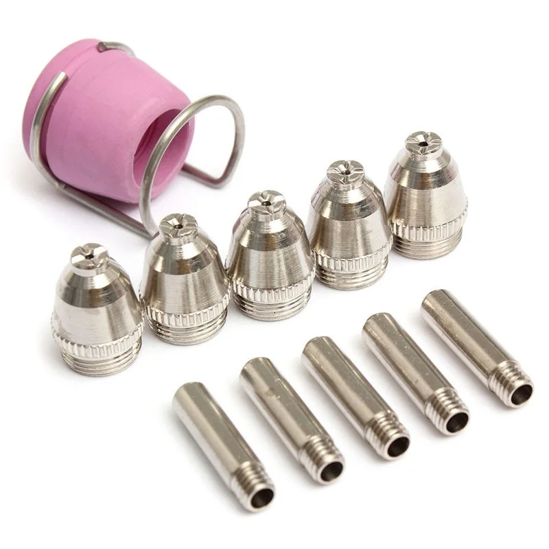 100pcs WSD60 G55 Plasma Cutter 60A AG-60 Tip Electrode Consumable Accessories Kit Of WSD60P AG60