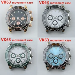 39mm VK63 Case Panda Dial Hands Stainless Steel MOD Parts for Daytona VK63 Movement Chronograph Watch Accessories