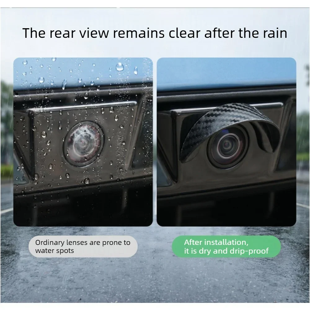 2PCS Universal Car Backup Camera Rain Shield Self-Adhesive Waterproof Protector Reverse Camera Protective Rain Cover for Vehicle view 4