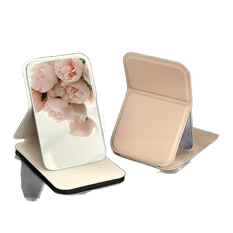 휴대용 탁상용 화장 거울, 접이식, 미니 학생용 휴대용