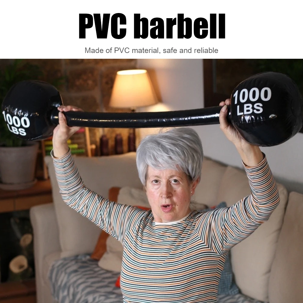 ألعاب دمبلز قابلة للنفخ من كلوريد البولي فينيل للأطفال ، ثقالة لياقة بدنية سميكة ، لعبة رياضية للطفل