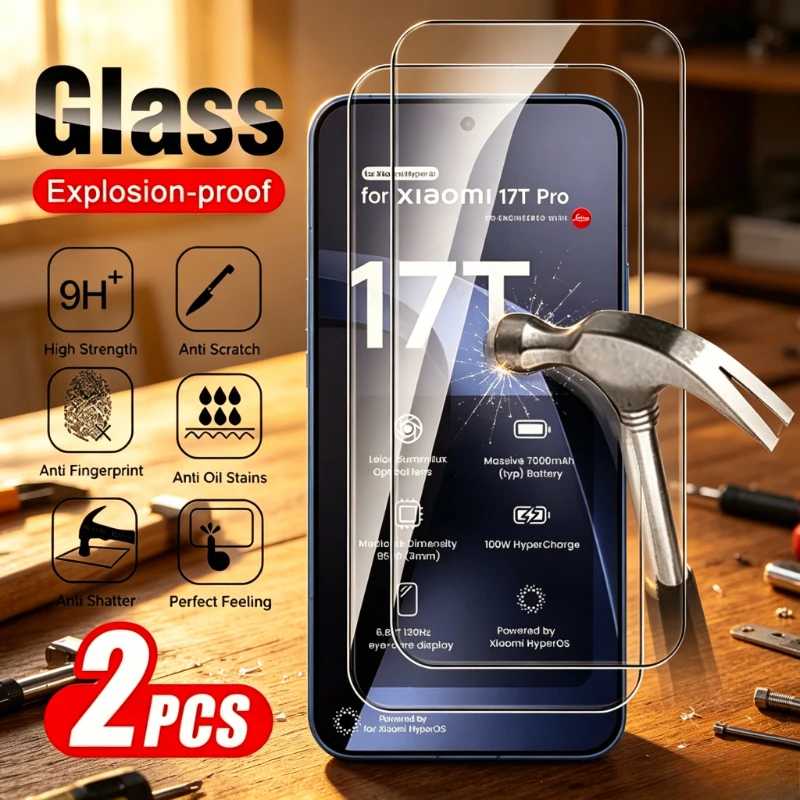 

2Pcs 9H Screen Unlock Protector for Xiaomi 17T Pro 5G Protect Glass on Xiaomi Xiaomi Xiaomi17T Mi17T Mi 17T 17 T 17TPro T17 Film
