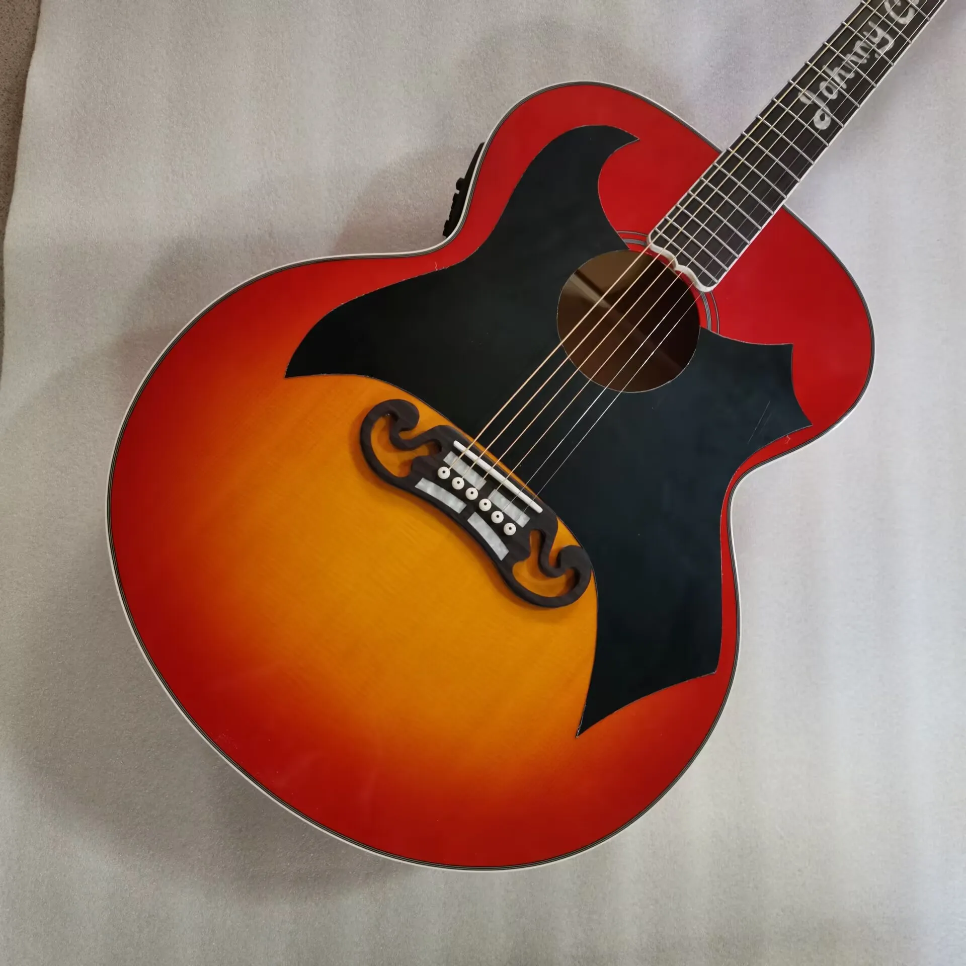 

wholesale acoustic Jumbo Guitar Spruce Acoustic Electric Steel-String Guitarra johnny flame maple guitar with built in pickups