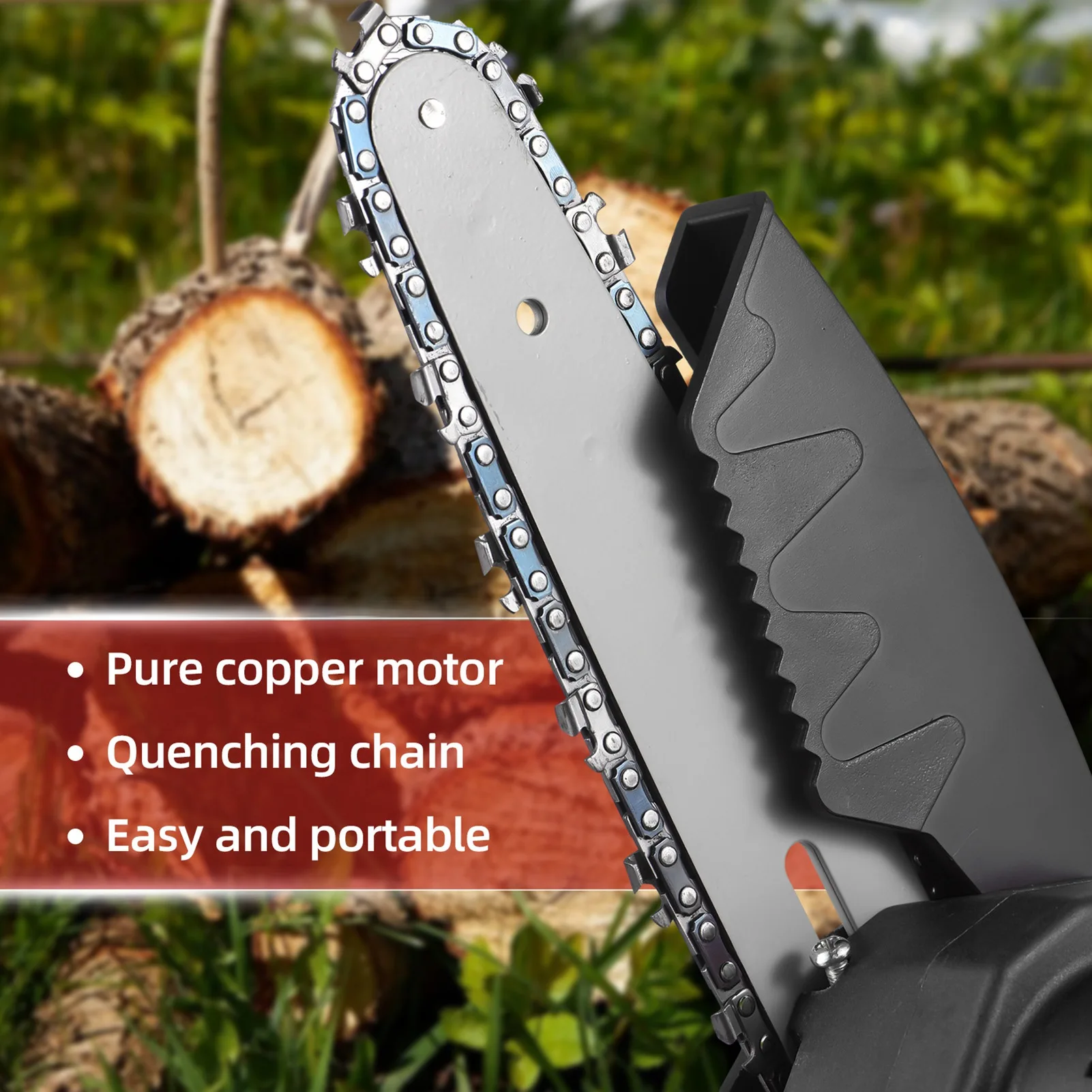 منشار كهربائي صغير 21 فولت منشار كهربائي محمول قابل لإعادة الشحن منشار محمول فروع لاسلكية أدوات تشذيب شجرة قطع الخشب 500 وات