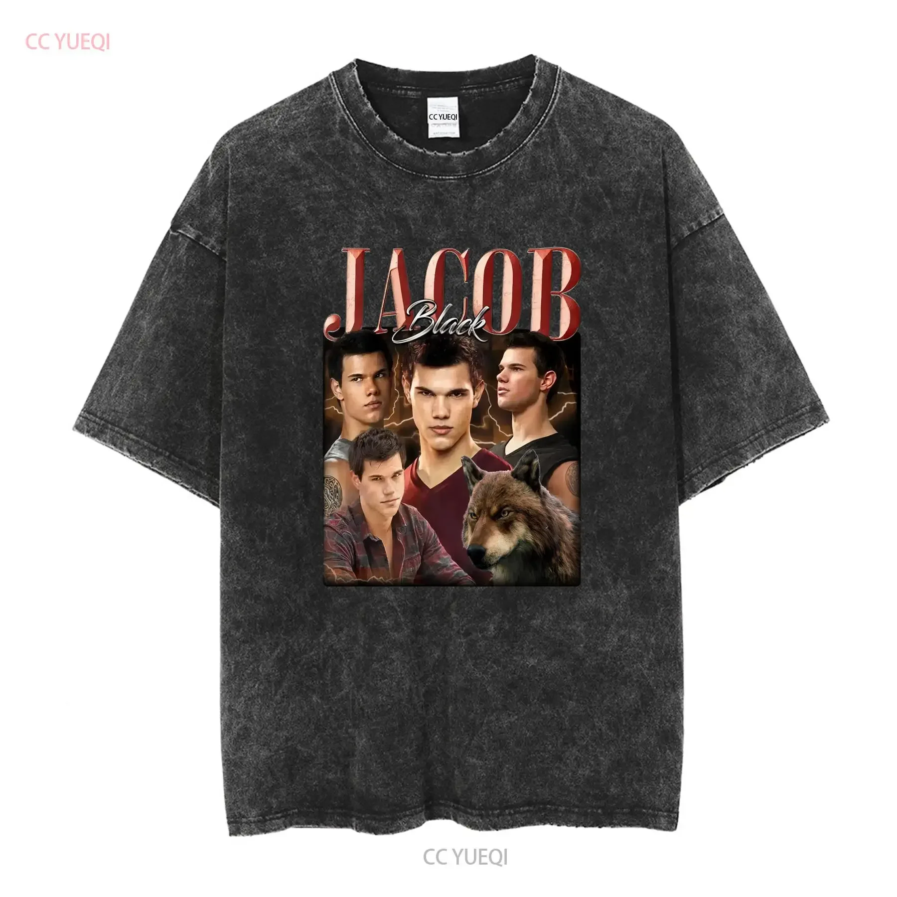 Retro Jacob Black T shirt Vintage Bootleg Twilight SweaT Team Edward long or short sleeves vintage Washed graphic Casual Soft