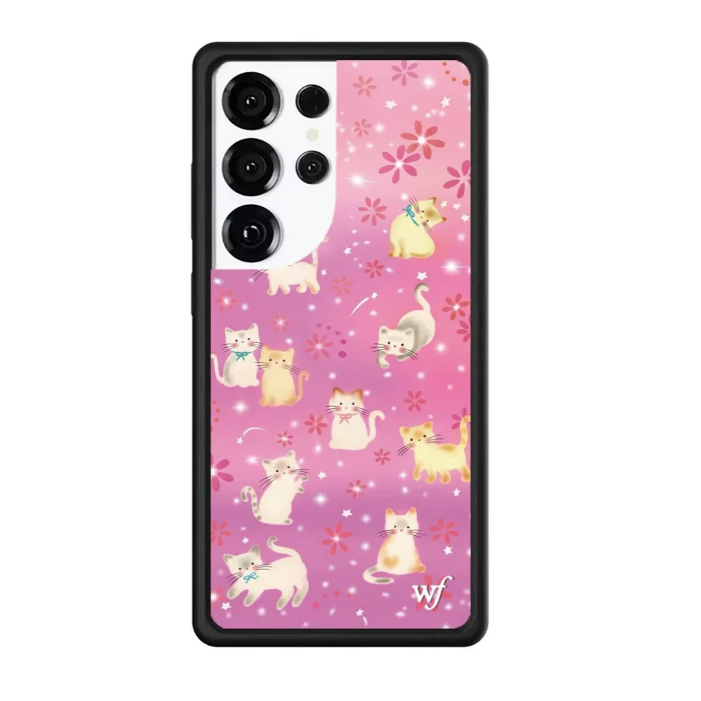 Чехол для телефона Wildflower INS Free City Together Samsung S23 S24 S25 S26 Ultra с изображением котенка Оливии Нилл Клэр Дрейк 