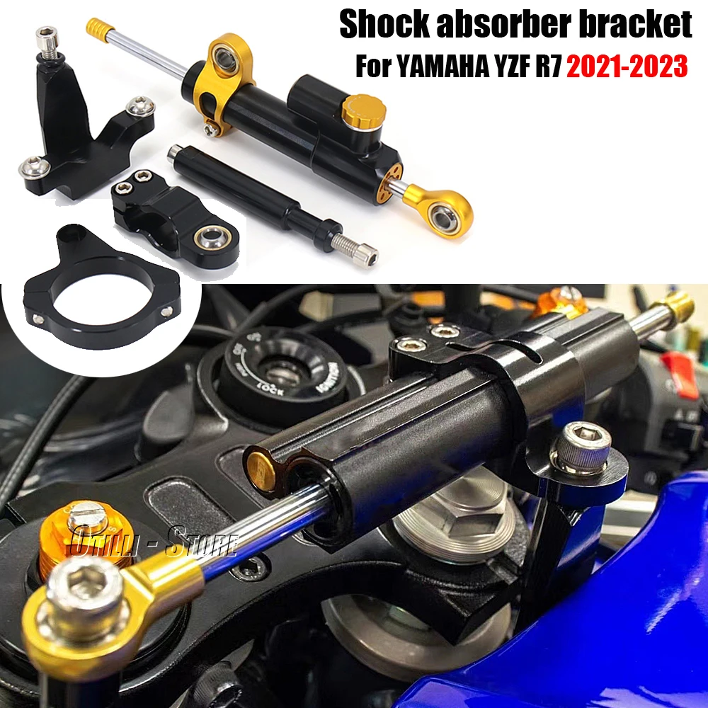 

New Motorcycle Accessories Steering Damper Adjustable Damper Stabilizer For YAMAHA YZF R7 Yzf r7 2021 2022 2023