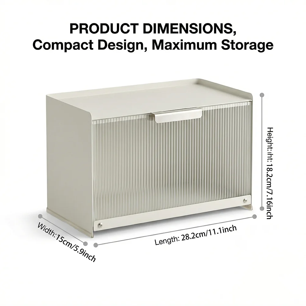 Bathroom Countertop Storage Box, Flip Style Toiletries Storage Box, Entrance Key, Bathroom Skincare and Cosmetics Storage Box, S