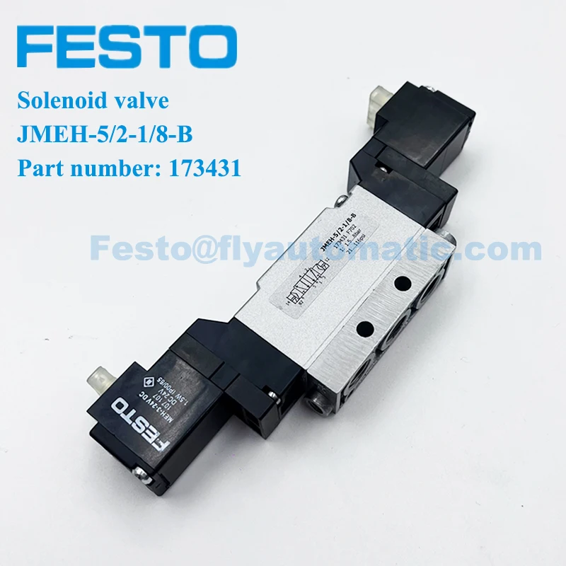 

Festo JMEH-5/2-1/8-B 173431 Solenoid Valve Midi-Pneumatic, 5/2-way, Indirectly Actuated Valve