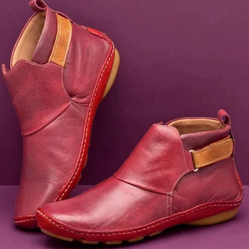 Damen-Stiefeletten Modische Flache Wasserdichte Bequeme Schuhe Winter Rutschfeste Booties Lässige Damenschuhe – Detail 3