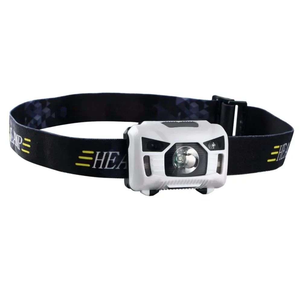 3000Lumen LED IR Sensor Headlamp USB Rechargeable Camping Headlight For Sailing Caving Hunting 6 Modes Super Bright