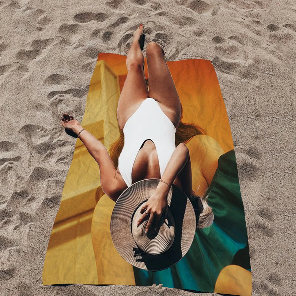 Vintage Lana Del Rey Microfiber Beach Towel Absorbent Quick Dry Soft Yoga Swimming Resort Mountain Climbing Towel