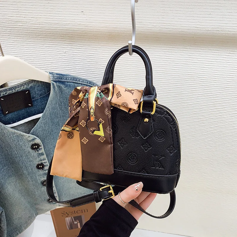 

​Designer Inspired 2025 Shell Purse, Women's Unique Embossed Crossbody, Elegant Soft Shoulder Sling, Vintage​