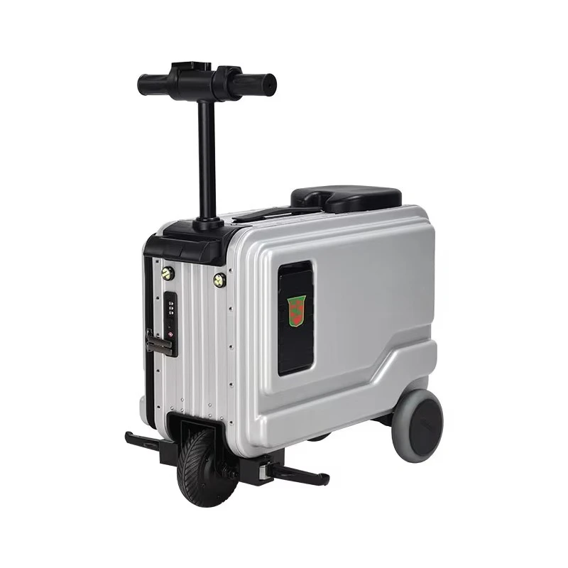 Smart Electric Riding Luggage Suitcase - 20 Inch Foldable Scooter Box With Removable Battery for Travel & Business Carry on