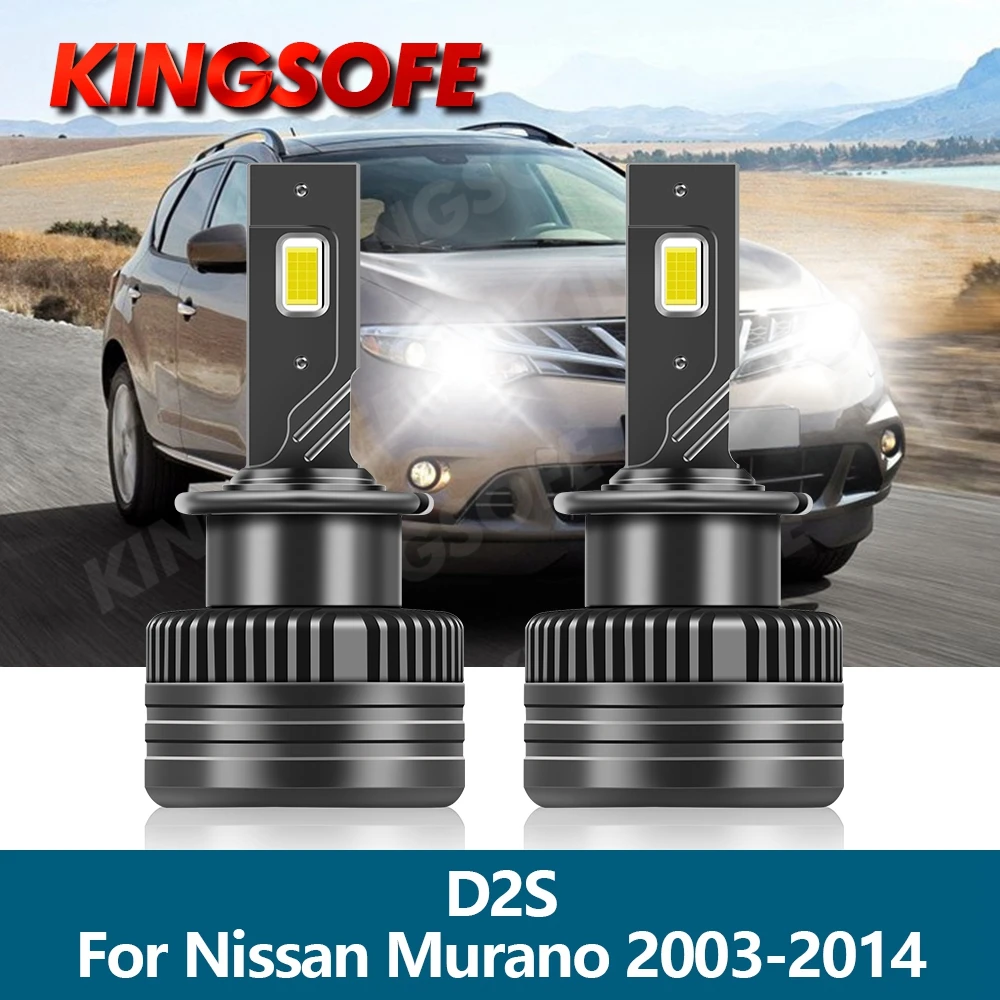 

2Pcs D2S Led Headligh 30000LM 6000K White CSP Chip 110W 1:1 Xenon Car Light Hight Low Beam Bulbs For Nissan Murano 2003-2014