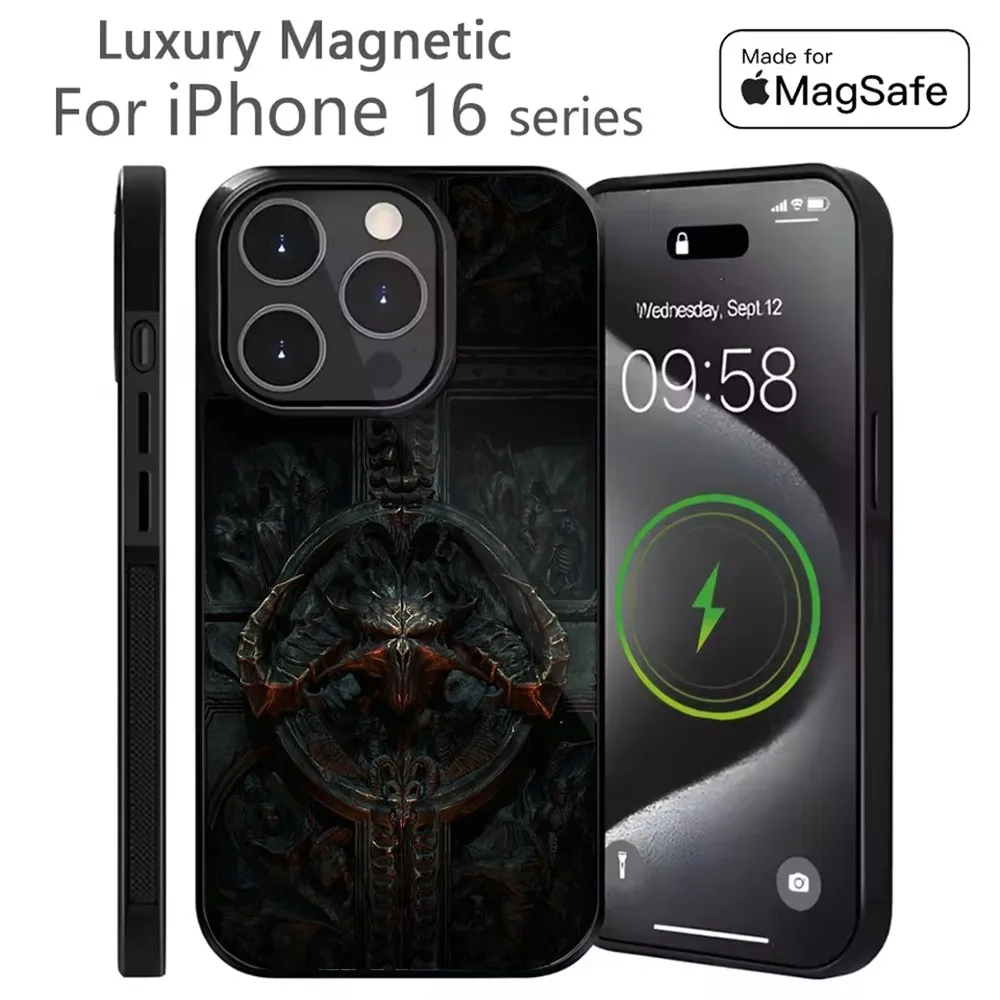 

L-Lilith D-Diablo 4 Phone Case For iPhone 16,15,14,13,12,11,Plus,Pro,Max Mini Magsafe Magnetic Wireless Charging