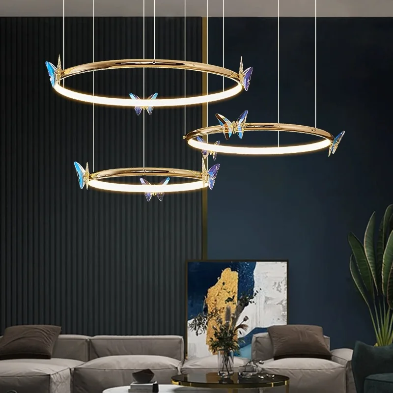 Creative LED Crystal Butterfly Chandelier For Home Lighting Living Room Bedroom Hotel Restaurant Various Combination Chandeliers