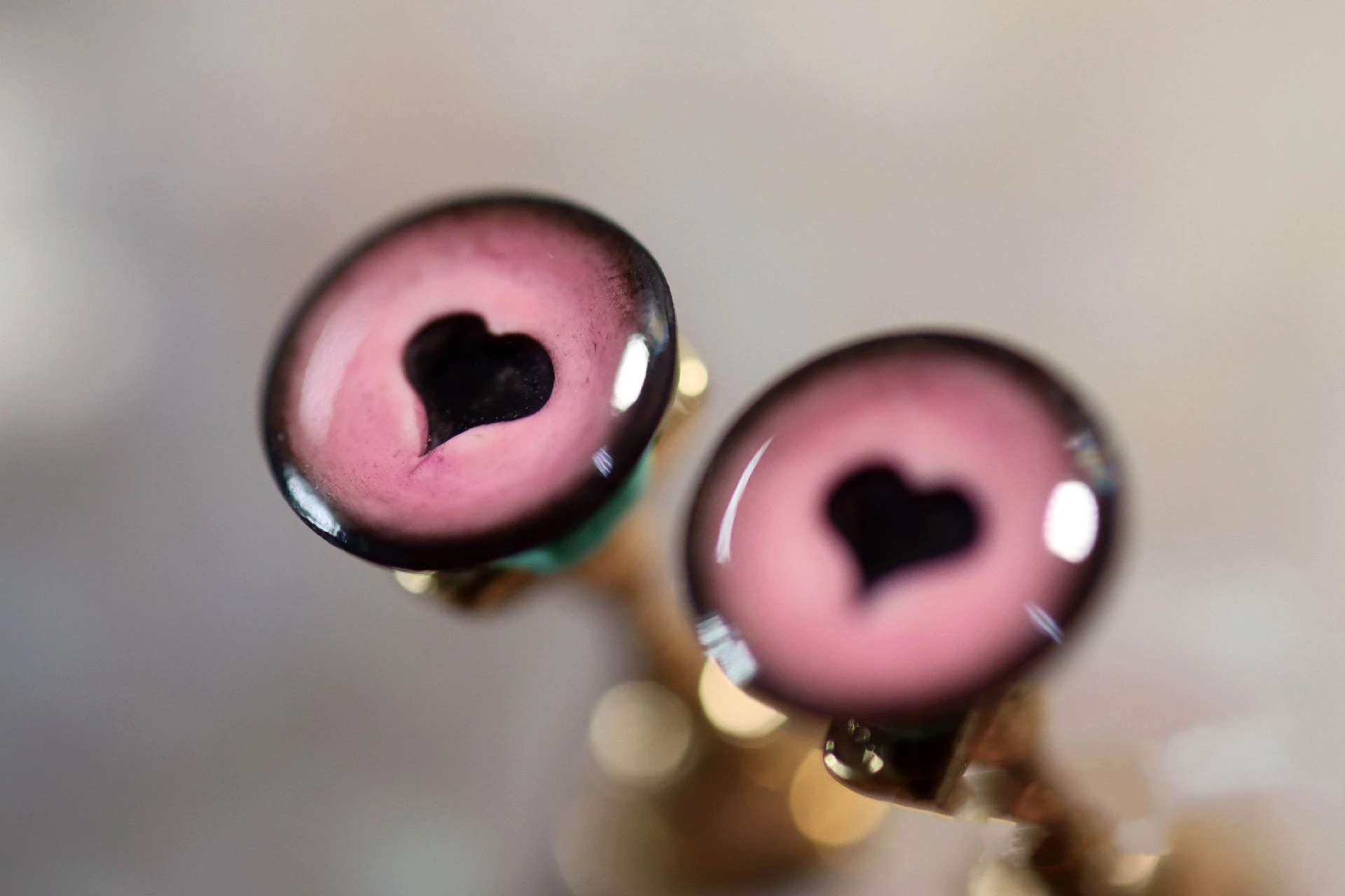 Dula handgemachte drei dimensionale Kleber Hand gravur Diamant braun Zucker Herzen Okular Augen chips blythe bjd Puppe