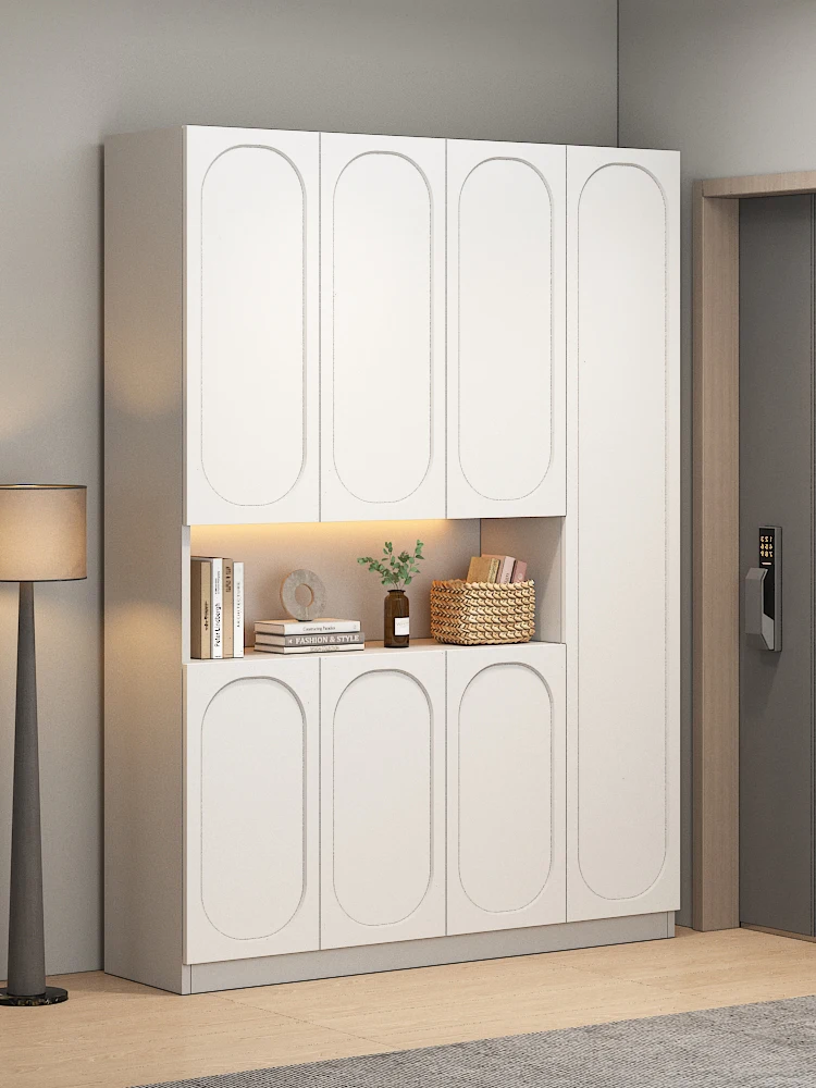 

Shoe Cabinet Home Entrance French Door Large Capacity Multi-Layer Oversized Heightened Indoor White Dustproof Storage