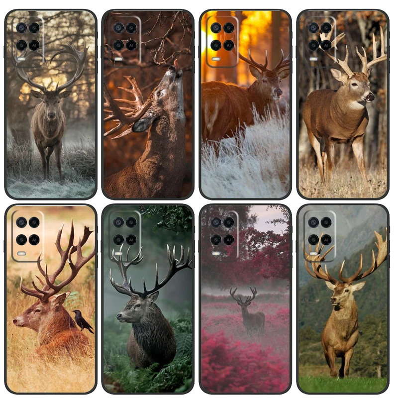 STUNNING DEER Animal Case For OPPO A72 A52 A54S A57S A17 A77 A74 A94 A5 A9 A53 A15 A16 A76 A96 A18 A58 A78 A98