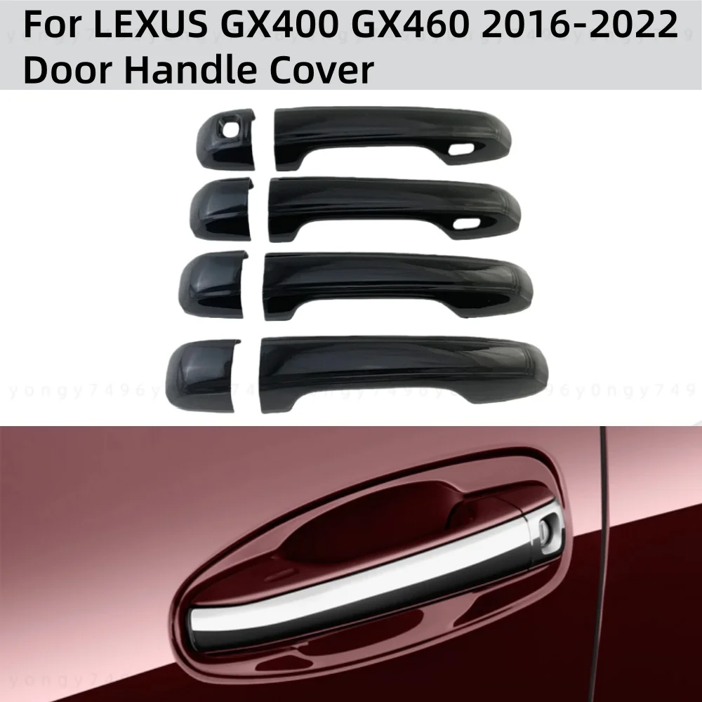

For LEXUS GX400 GX460 2016 2017 2018 2019 2020 2021 2022 Black Carbon Car Accessories Plated Door Handle Cover Trim Paste Style