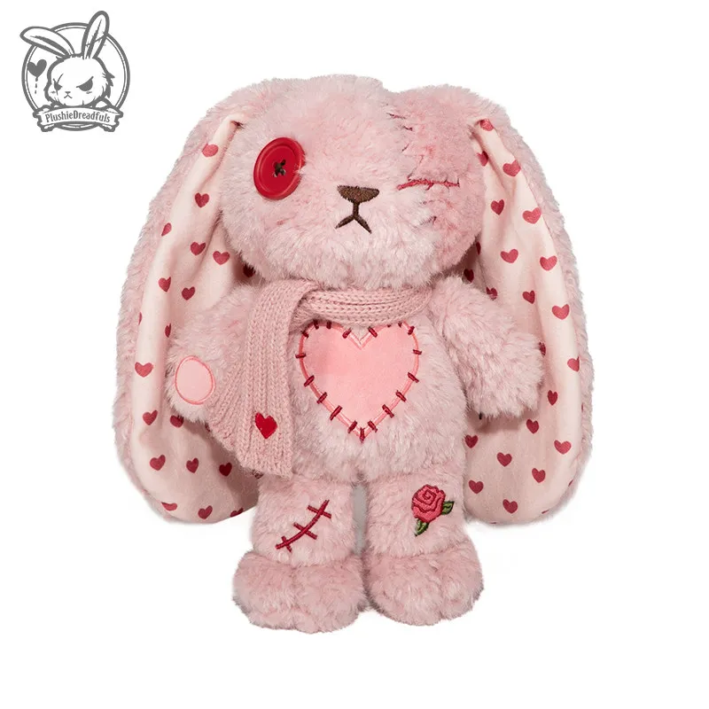 Plushie Dreadfuls Bunny Plush Toy Stitched Patchwork Long Ear Stuffed Doll Trendy  Unique Collectible Toy Free Backpack Included