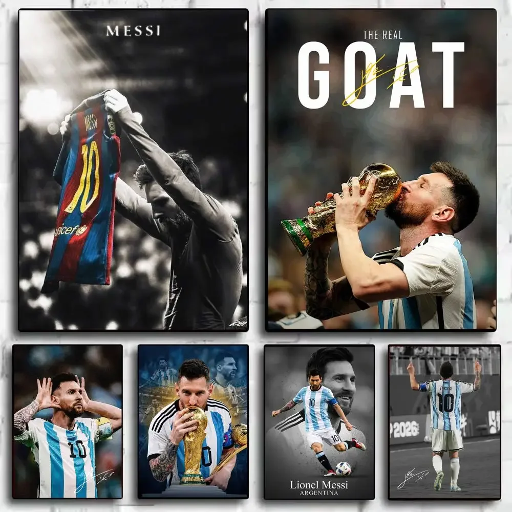 Football Star L-Lionel Messi Poster Modern Aesthetic Wall Art Poster Minimalist Room Decoration Items