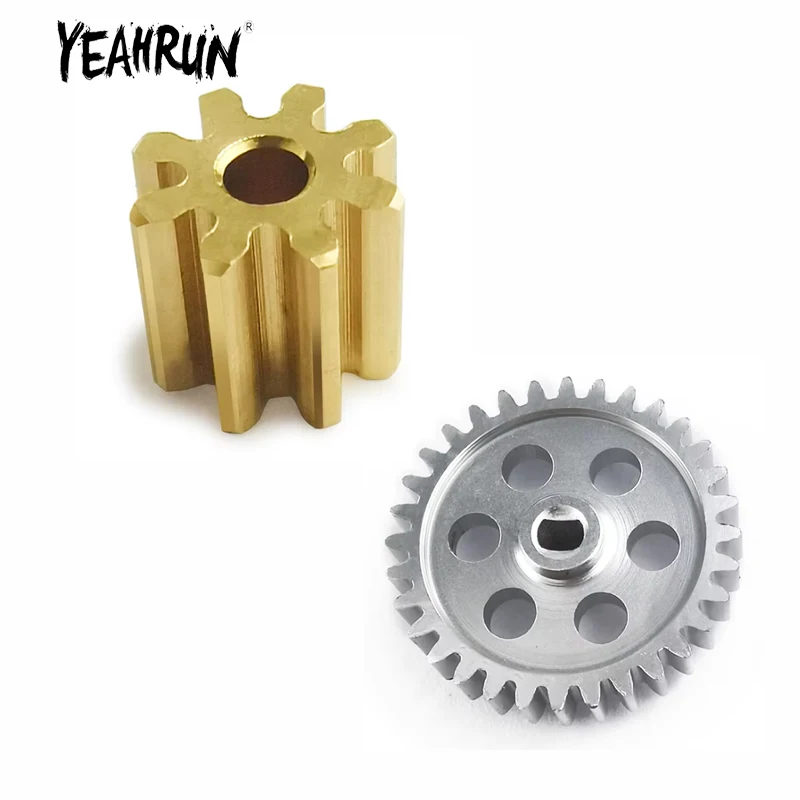 

YEAHRUN Transmission Gearbox Main Gear with Motor Pinion for 1/24 RC Crawler Car Axial SCX24 90081 AXI00001 AXI00005 AXI00004