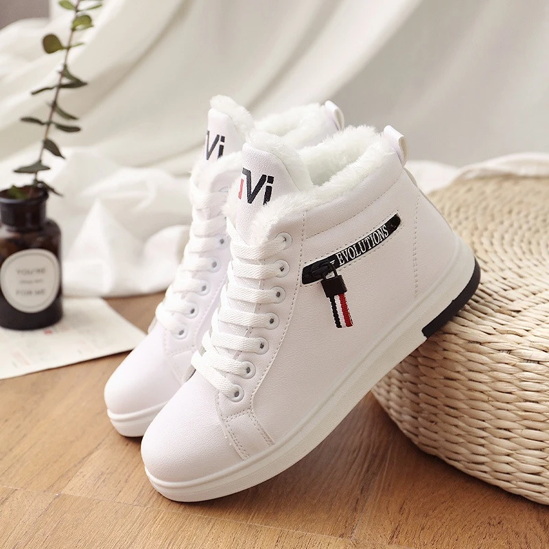 Winter sneakers Boots Women Ankle Boots sneakers Warm Plush Winter Shoes Sneakers Lace Up Ladies Shoes Women Short Snow Boots