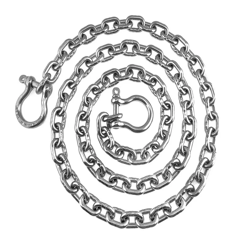 High Quality DIN766 Anchor Chain Boat Accessories 316/304 Stainless Steel Link Anchor Chain For Boats