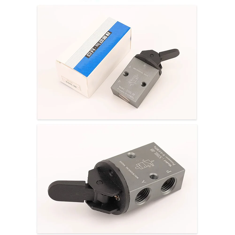 Manual Hand Pull Pneumatic Valve S3HL08 2 Position 3 Way Mechanical Valve 1/4 for pt for Pressure System Operations
