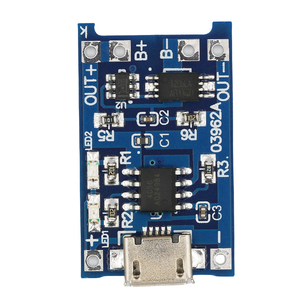 5pcs TP4056 5V 1A Micro USB 18650 Lithium Battery Charging Board Charger Module with Protection Dual Functions