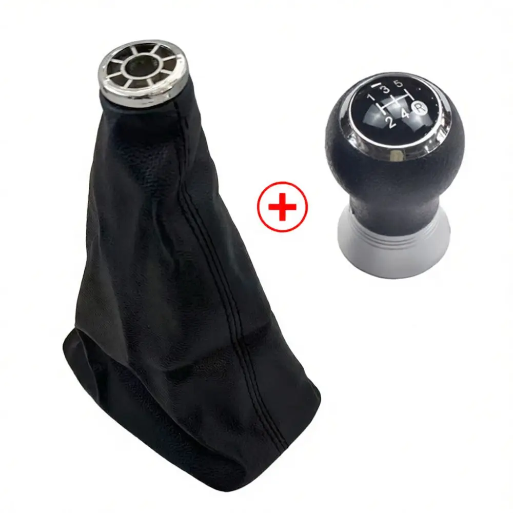 Leather Gear Stick Shift Knob Cover Gaiter For Toyota Corolla E120 E130 2001 2007 Auto Interior Protection Parts Kit