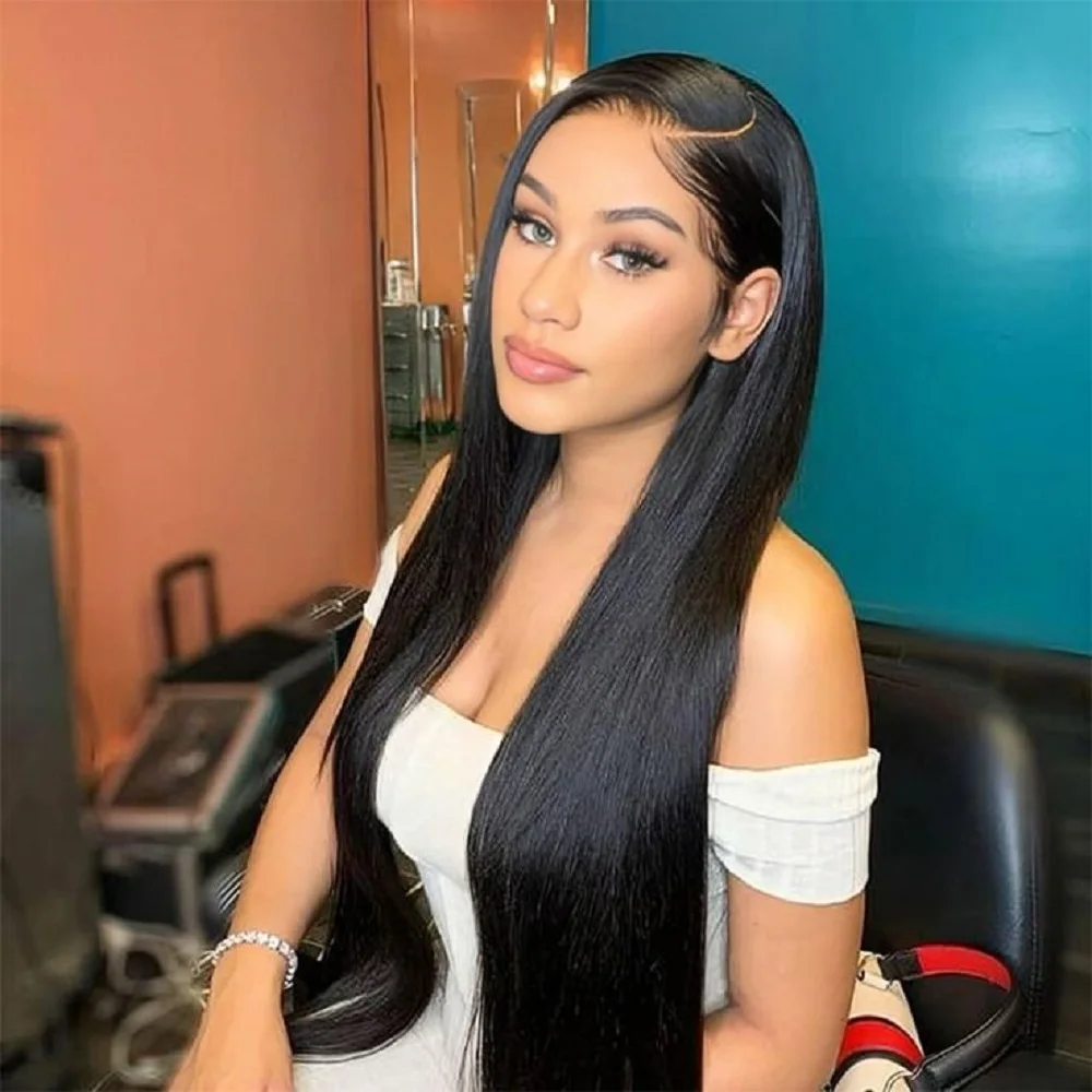 

30 Inch Lace Front Wig Human Hair 200 Density 13x4 Straight Wigs Human Hair with Baby Hair 12A Pre Plucked Brazilian Human Hair