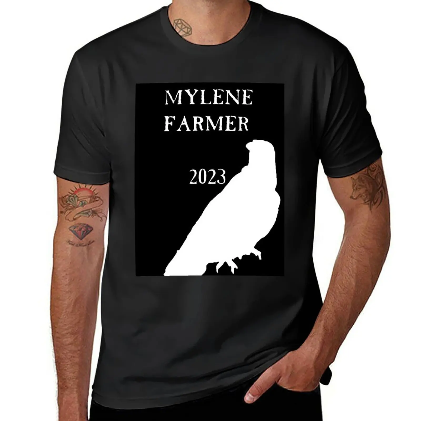 New MYLENE FARMER 2023 NEVERMORE FRANCE T-Shirt vintage clothes black t shirt plus size tops oversized t shirts for men