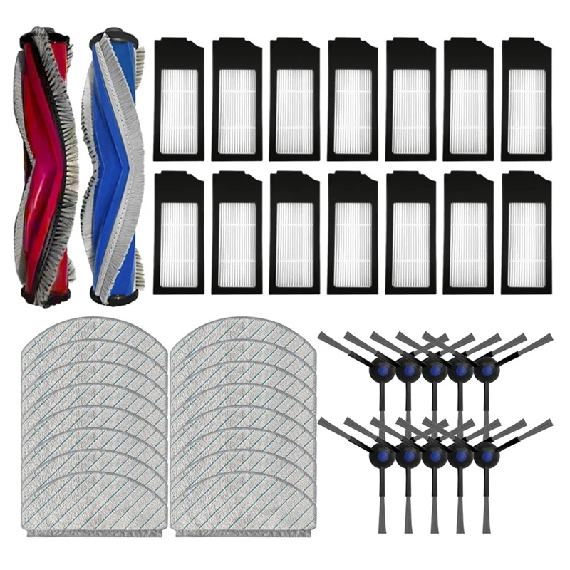 Yeedi C12 / C12 Plus / C12 Pro Plus 交換部品アクセサリーと互換性のあるメインサイドブラシ Hepa フィルターモップ Clotheco-Friend