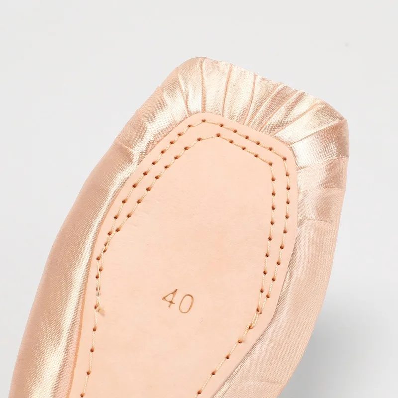 Scarpette da Punta in Raso per Balletto, Scarpe Piatte da Danza con Lacci per Bambine, Comode per Pratica e Performance