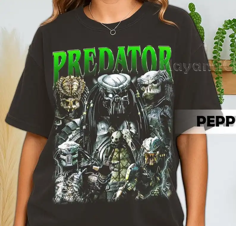 تي شيرت Limited Predator: Badlands Shirt Predator Movie Bootleg Fan، هدية للنساء والرجال للجنسين