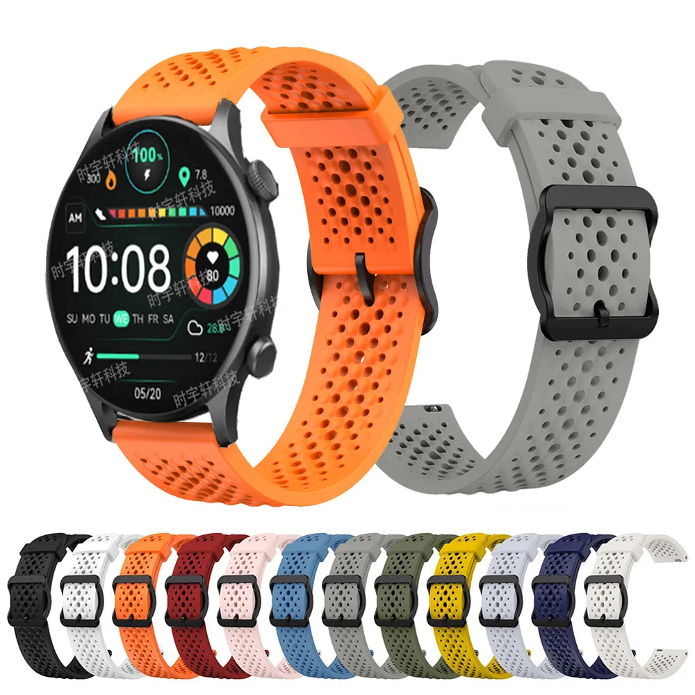 Для Haylou Solar Plus RT3/LS16 Smartwatch ремешок 22 мм силиконовый спортивный браслет для Haylou Watch 2 Pro/RS5/R8 S8/GST/RS3/RT2 Correa
