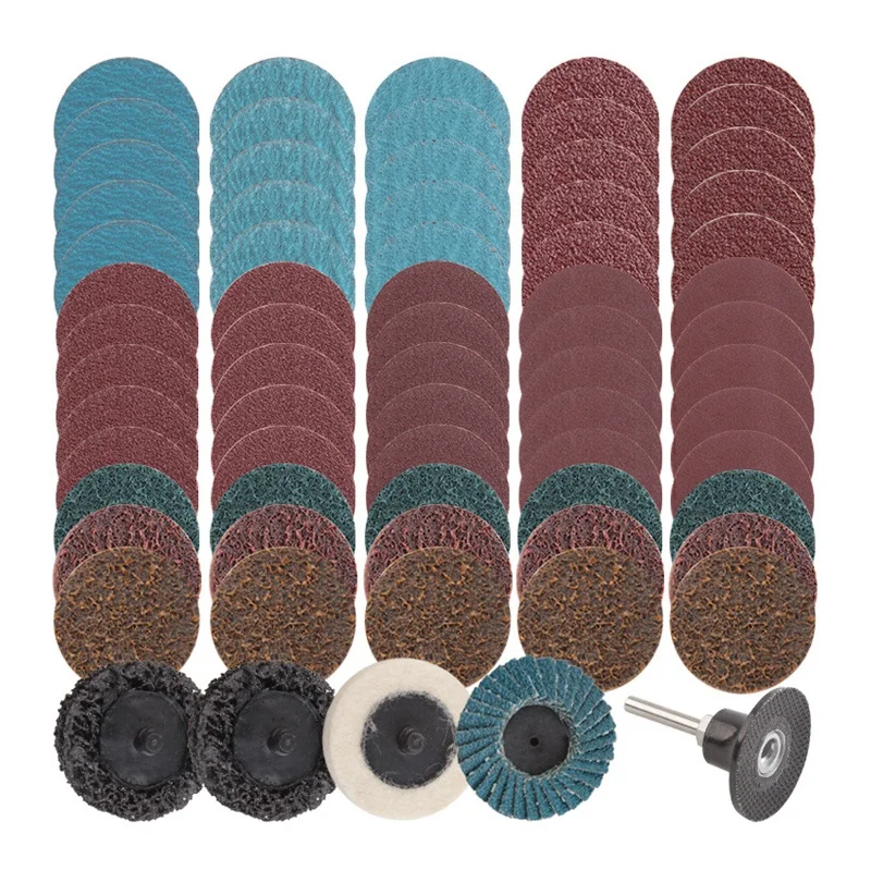 

70Pcs Sanding Discs Set 2in Quick Change Surface Conditioning Discs and 1/4 Inch Holder for Grind Polish Finish Rust