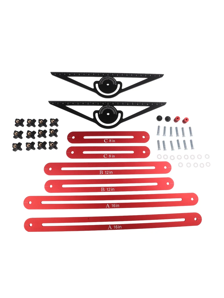 Stair Measuring Jig for Carpentry Use Featuring 4mm Aerospace Grade Aluminum Construction and Electroplated Markings