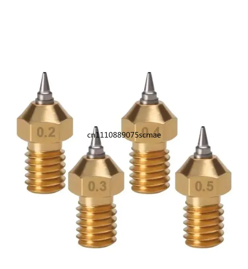 E3D V6 1.75mm 0.2 0.3 0.5 0.4MM Airbrush Nozzle + Adapter upgrade for Ultimaker 2 For Lulzbot MK8 Hotend 3D Printer parts