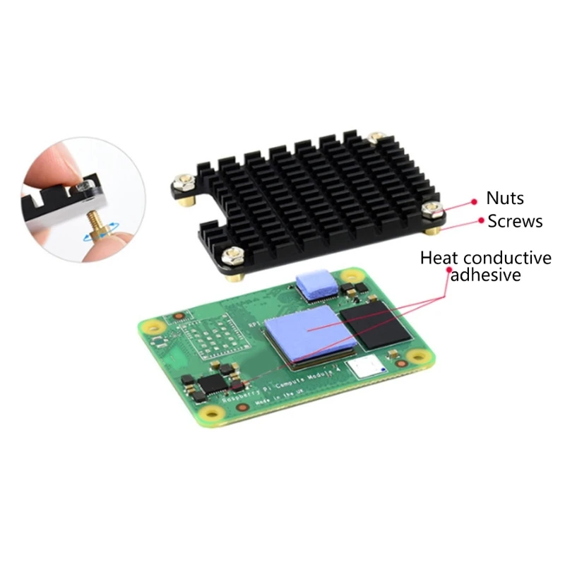 Y1UB Dedicate Aluminum Heatsink for Compute Module 4 Matching with the CM4 on Size And Mounting Holes