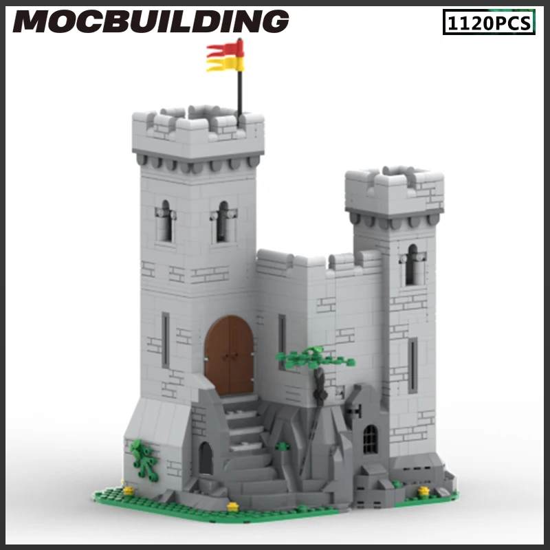 

MOC Building Block DIY Bricks Medieval Fortress European Style Castle Architecture Model Assembling Toys Collection Christmas