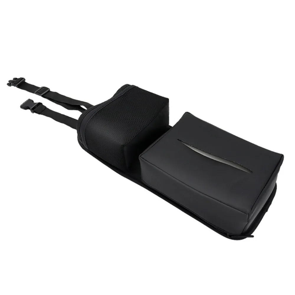 

Multi-Functional Car Seat Side Storage Bag Portable Tissue Box Car Seat Hanging Organizer Leather Wear-Resistant Auto Seat Box
