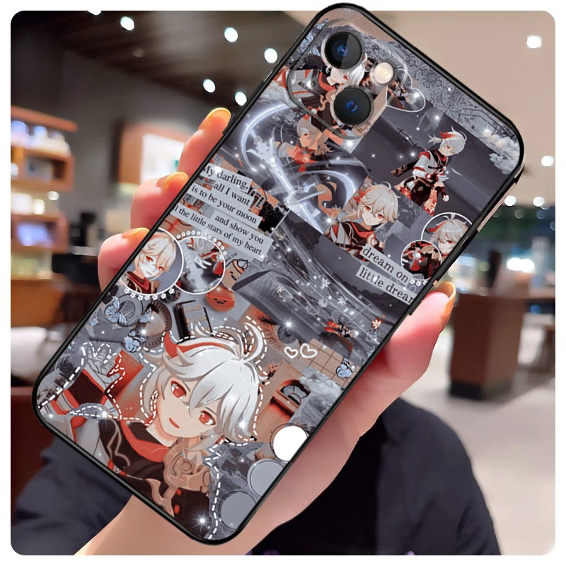 حافظة جينشين إمباكت كايديهارا كازوها لهاتف آيفون 15 برو ماكس 14 13 12 11 16 17 برو ماكس ميني 15 16 بلس 16e 17 غطاء هاتف هوائي #3