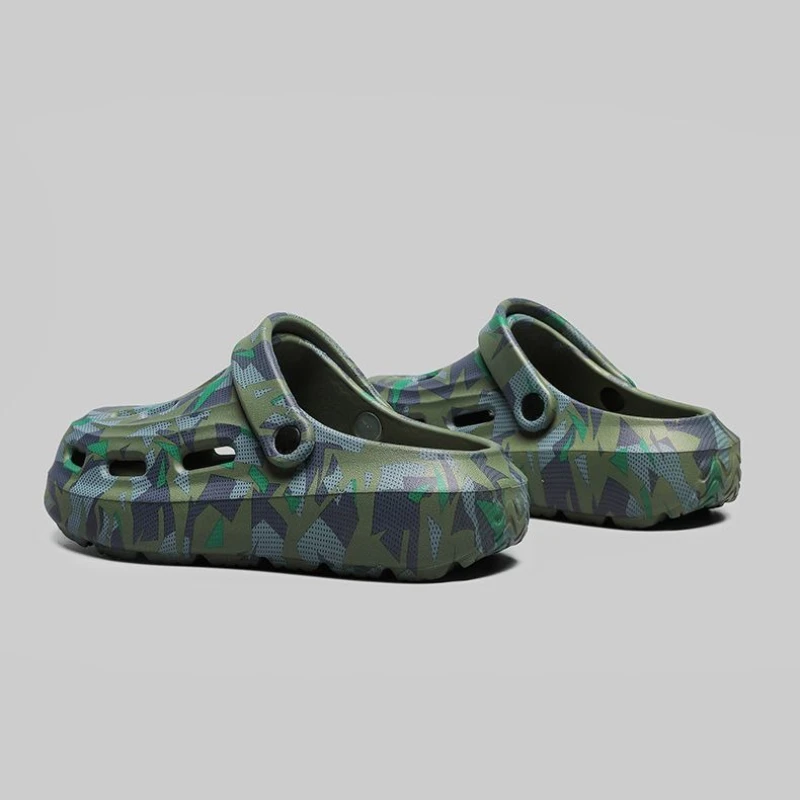Mens Camouflage Water Shoes Non-slip Thick Soft Sole Beach Camping Clogs Summer